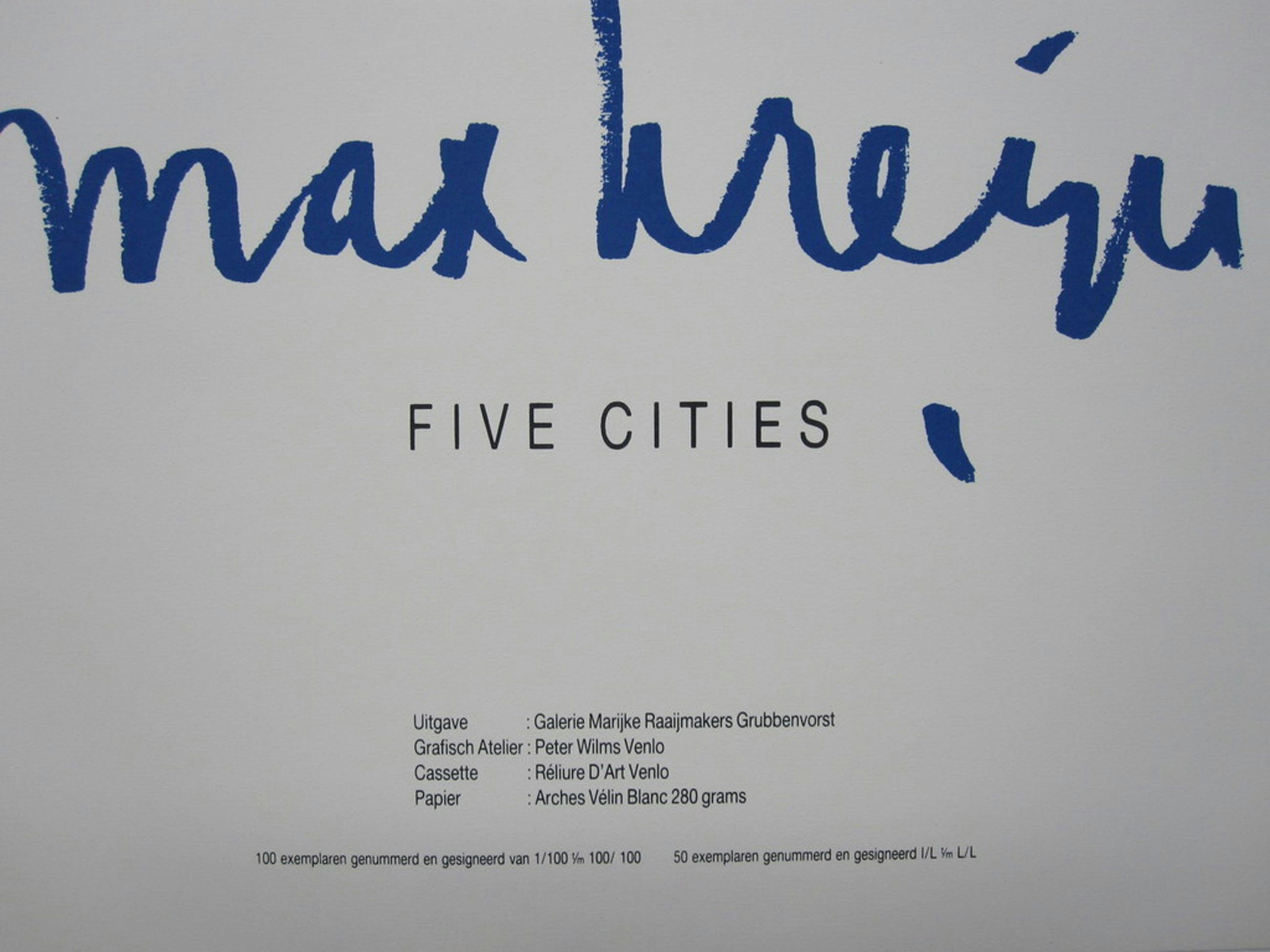 Max Kreijn: Map Zeefdrukken, ''Five Cities'' kopen? Bied vanaf 200!