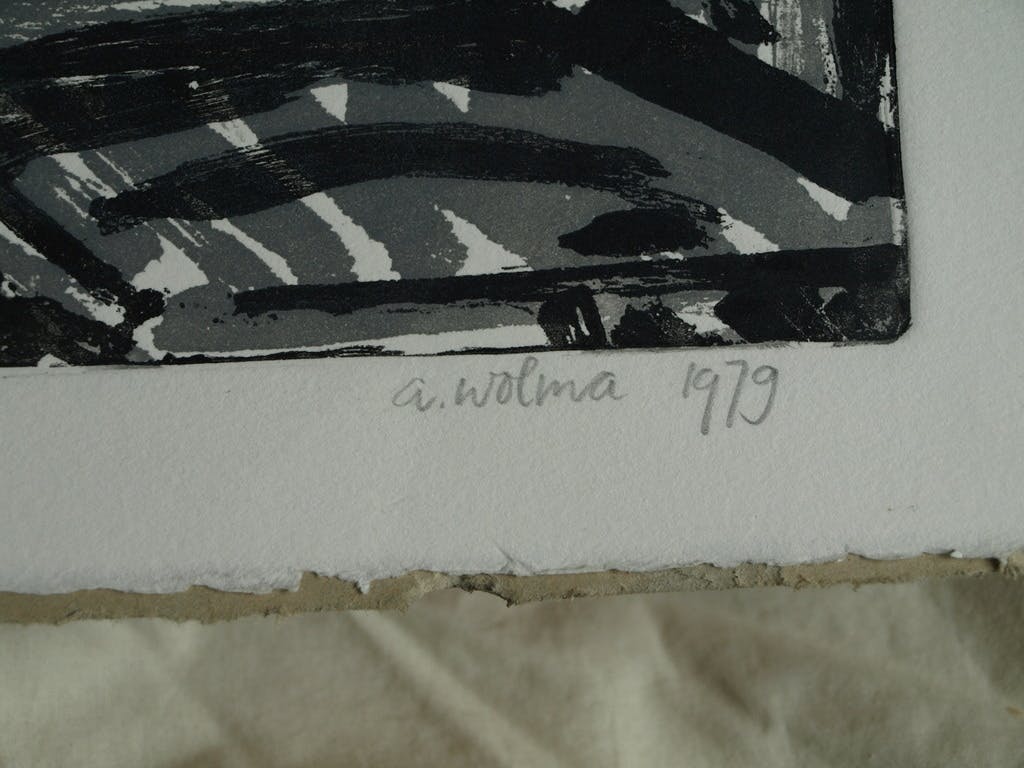 Annelies Wolma (1953-) : Litho, De kamer – gesigneerd – 1979 kopen? Bied vanaf 1!