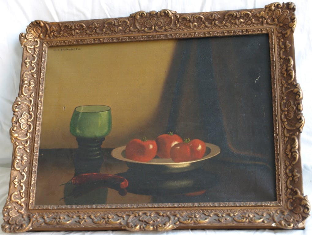 Nico Bruynesteyn : Olieverf op doek – Stilleven met tomaten – ingelijst  kopen? Bied vanaf 61!
