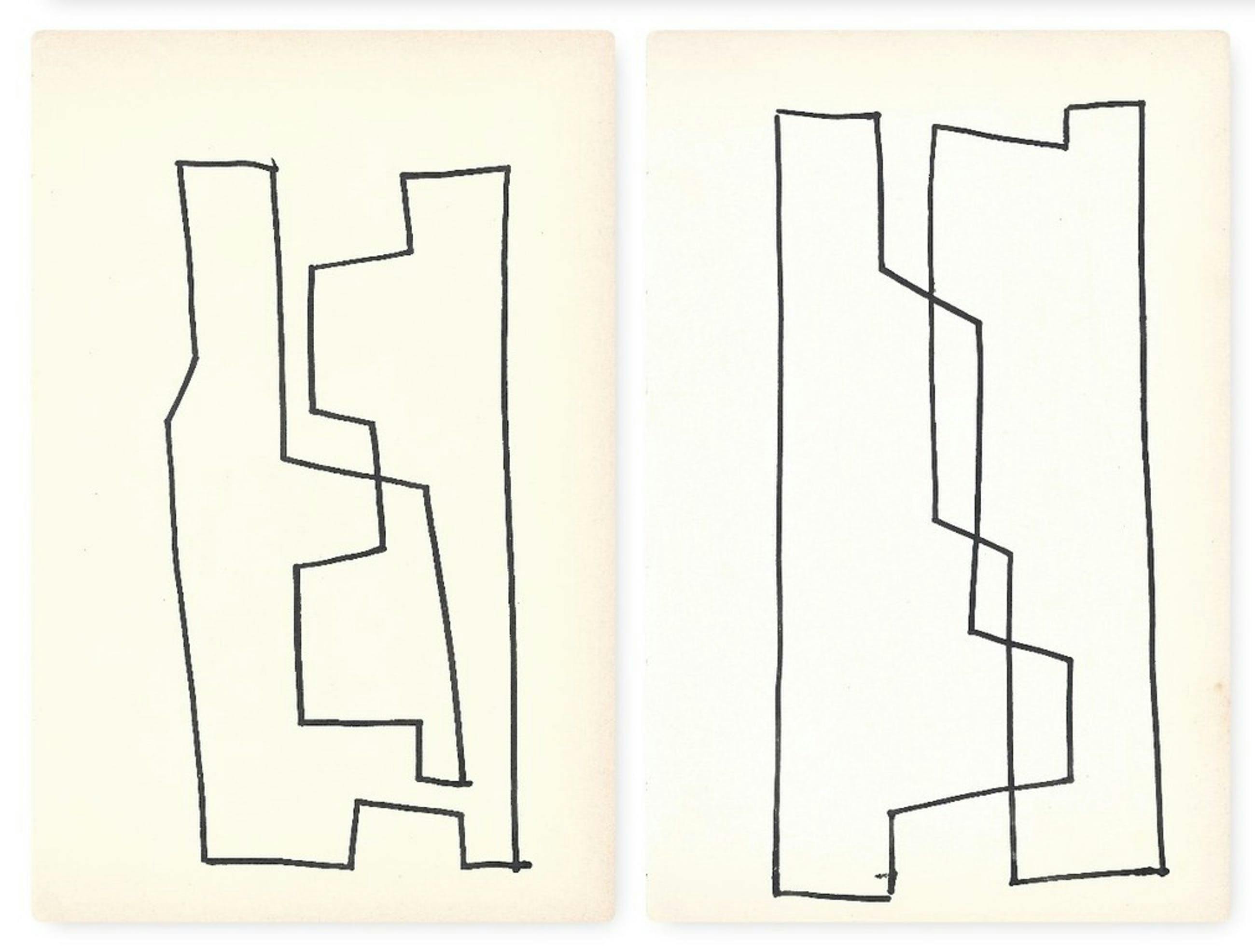 Siep van den Berg : 2 abstracte composities kopen? Bied vanaf 39!