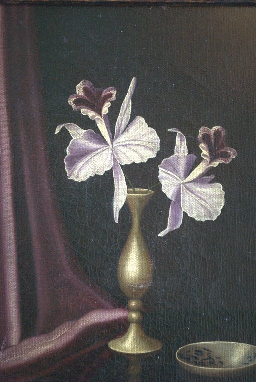 orchideeÃ«n in een slanke vaas - olieverf op doek kopen? Bied vanaf 55!