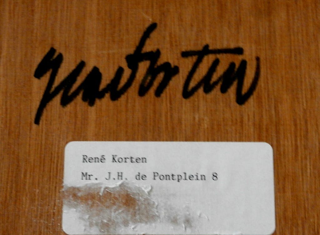 René Korten - ingelijste acryl/collage op papier: First step - 1997 kopen? Bied vanaf 55!