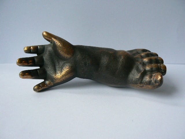 Les Deux Garçons - Bronzen beeld - 'Handvoet' kopen? Bied vanaf 435!