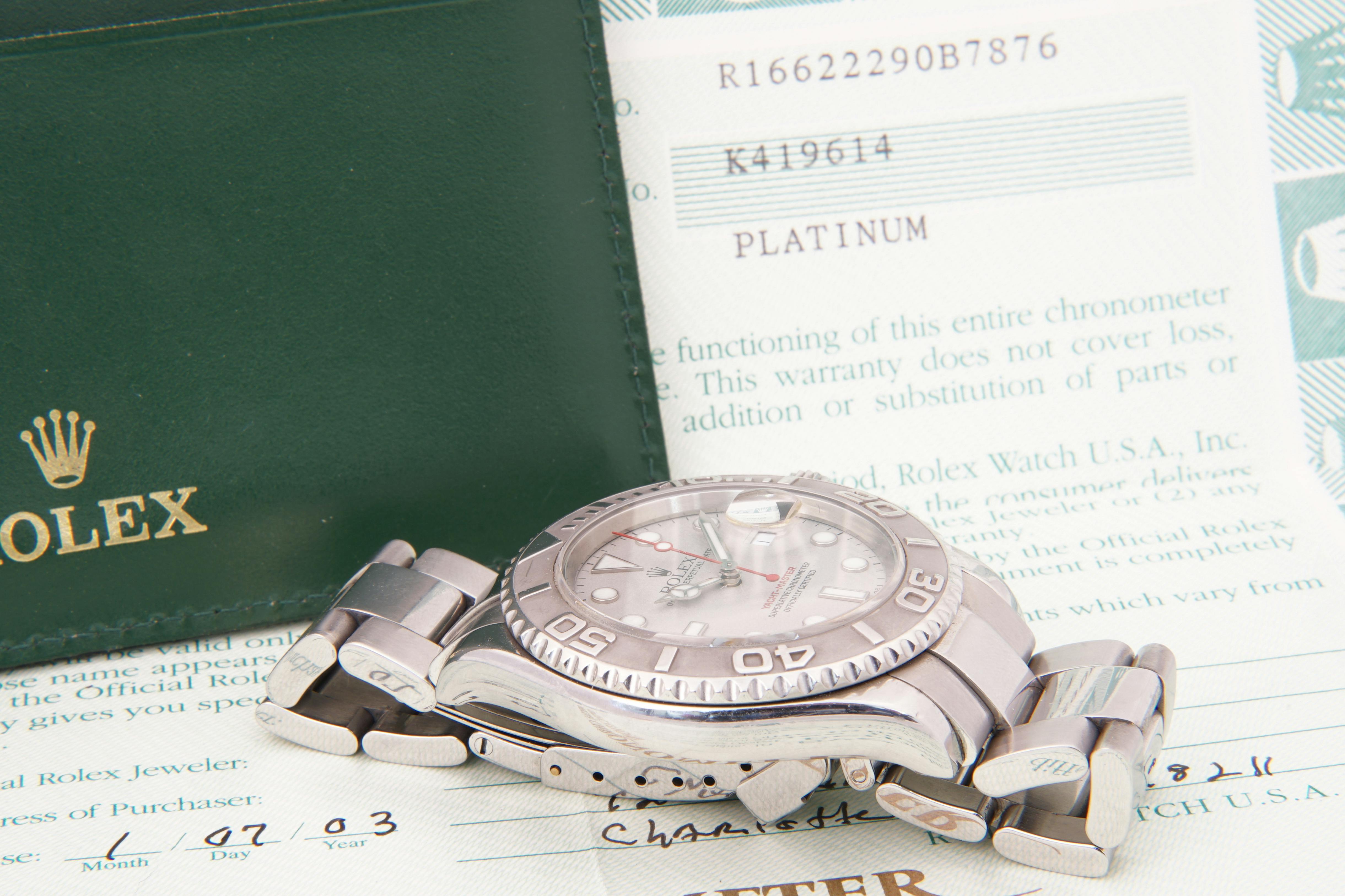 Originele Rolex 16622 Yacht Master Oyster Date - platina Bezel kopen? Bied vanaf 3500!