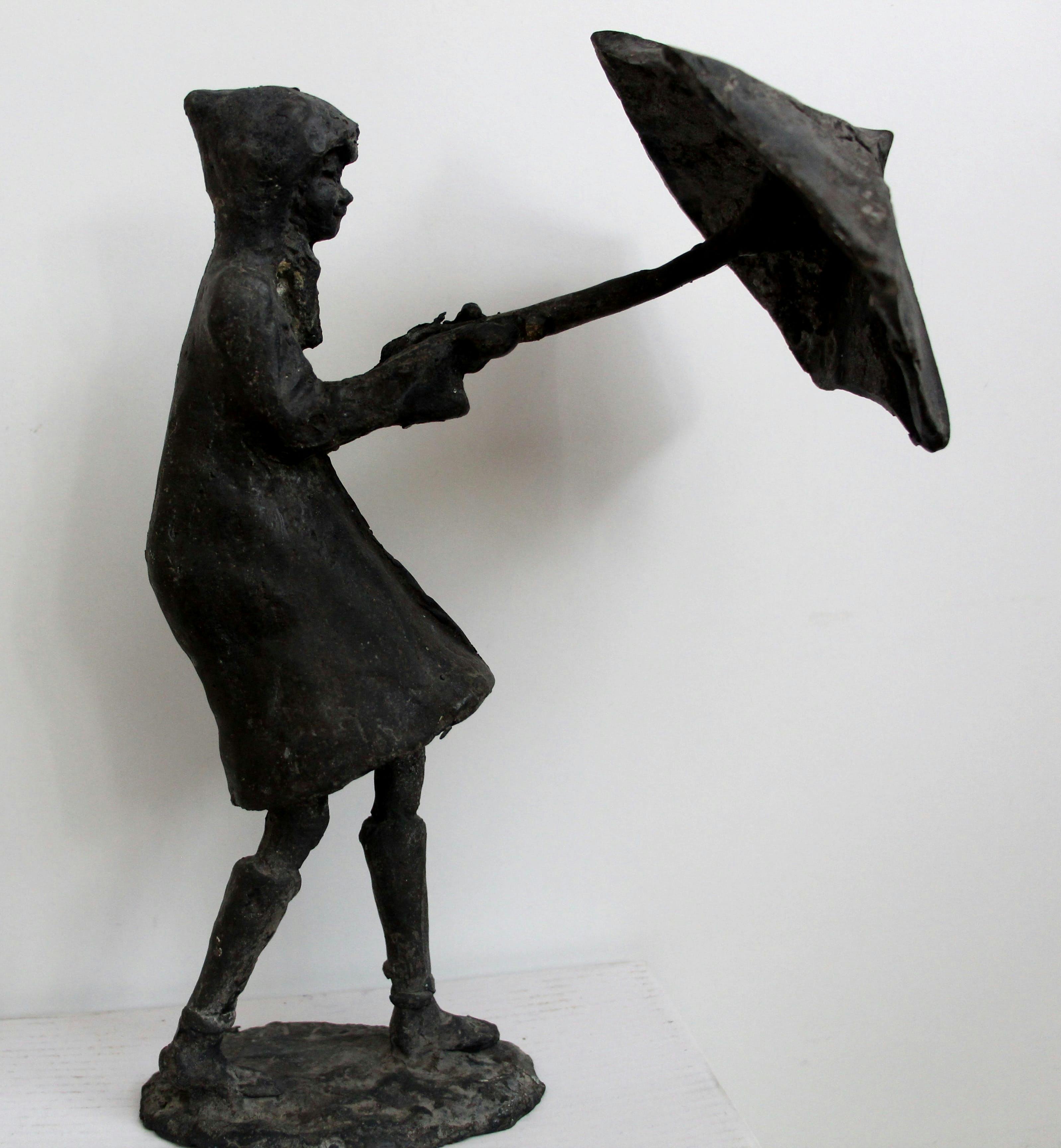 Adri de Waard - beeld: meisje met paraplu kopen? Bied vanaf 350!