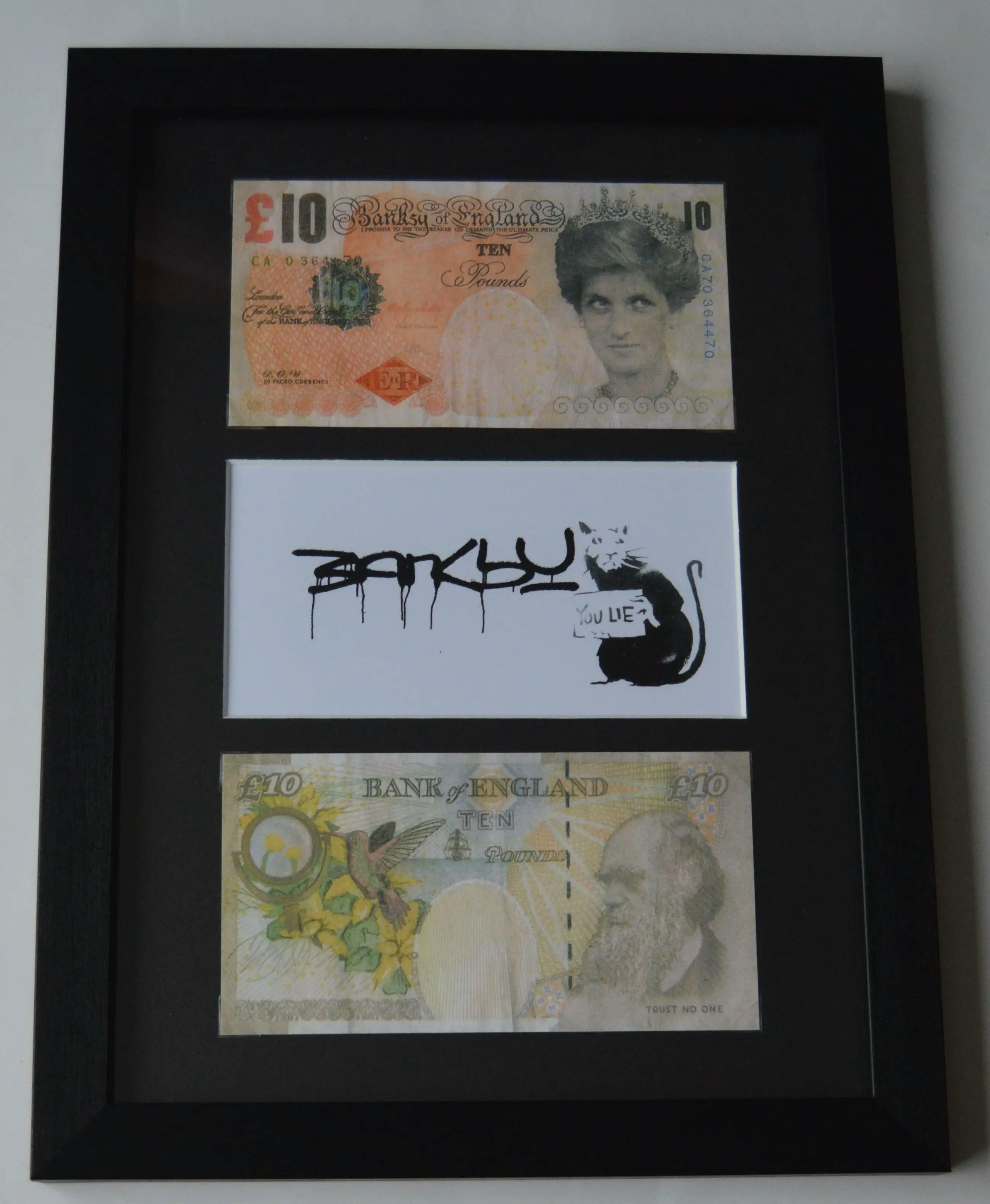 Banksy - Di-Faced Tenner 2x en muis met you lie! kopen? Bied vanaf 1!