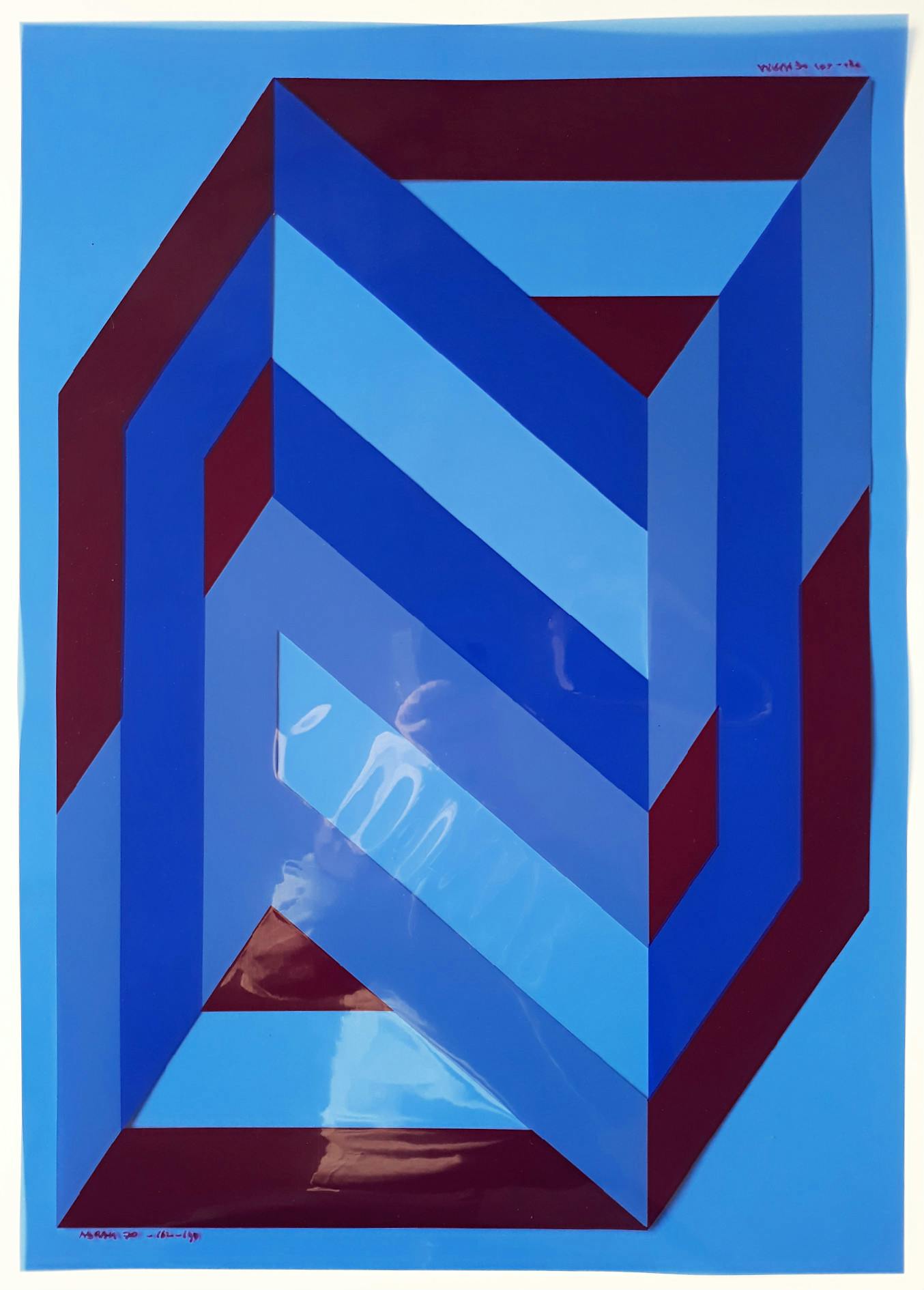 Ronald Abram - Geometrisch abstract, zeefdruk op vinyl kopen? Bied vanaf 50!