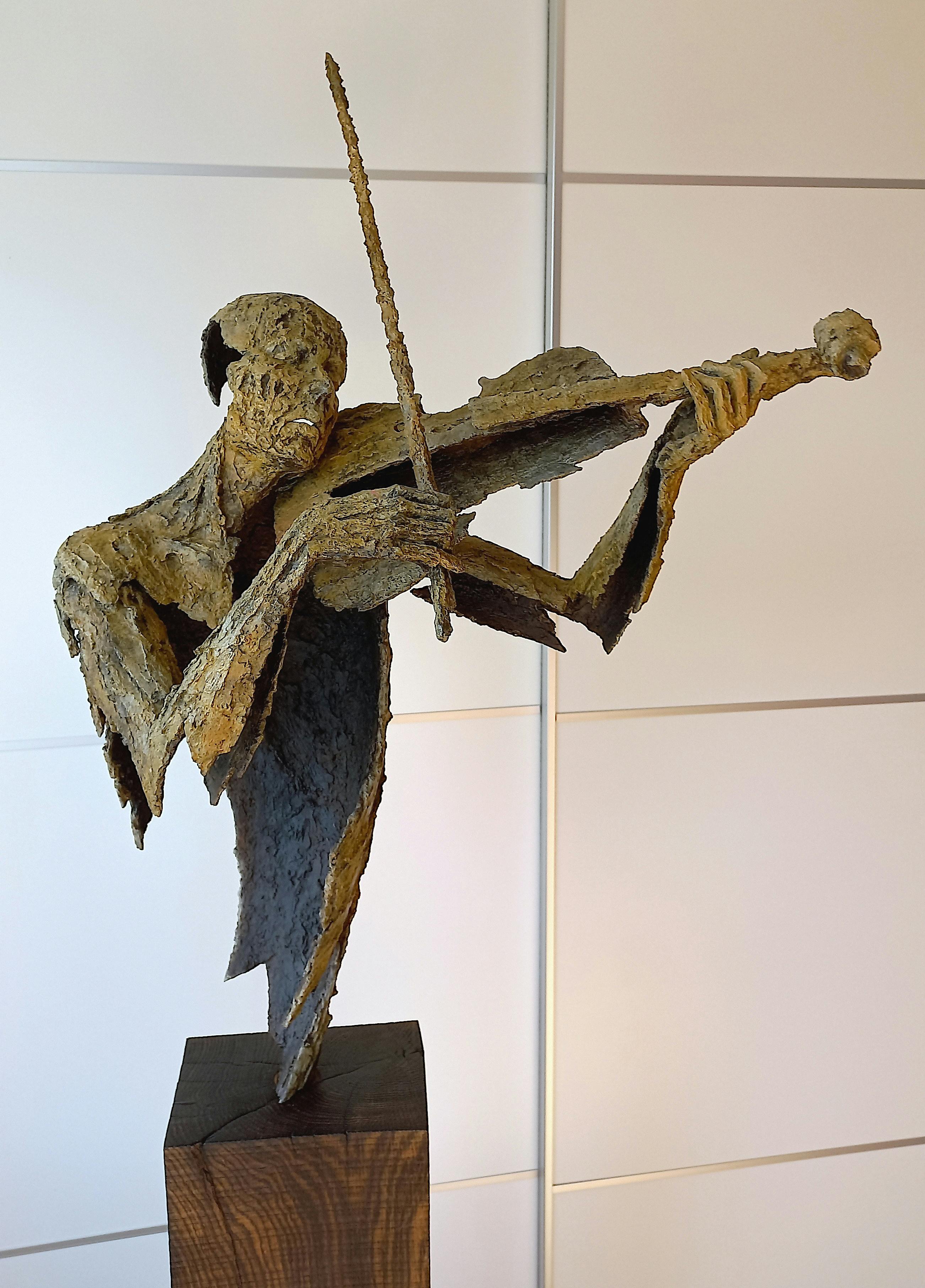 Jacques Van Den Abeele - Violonist, bronzen beeld (groot, zwaar) kopen? Bied vanaf 3250!