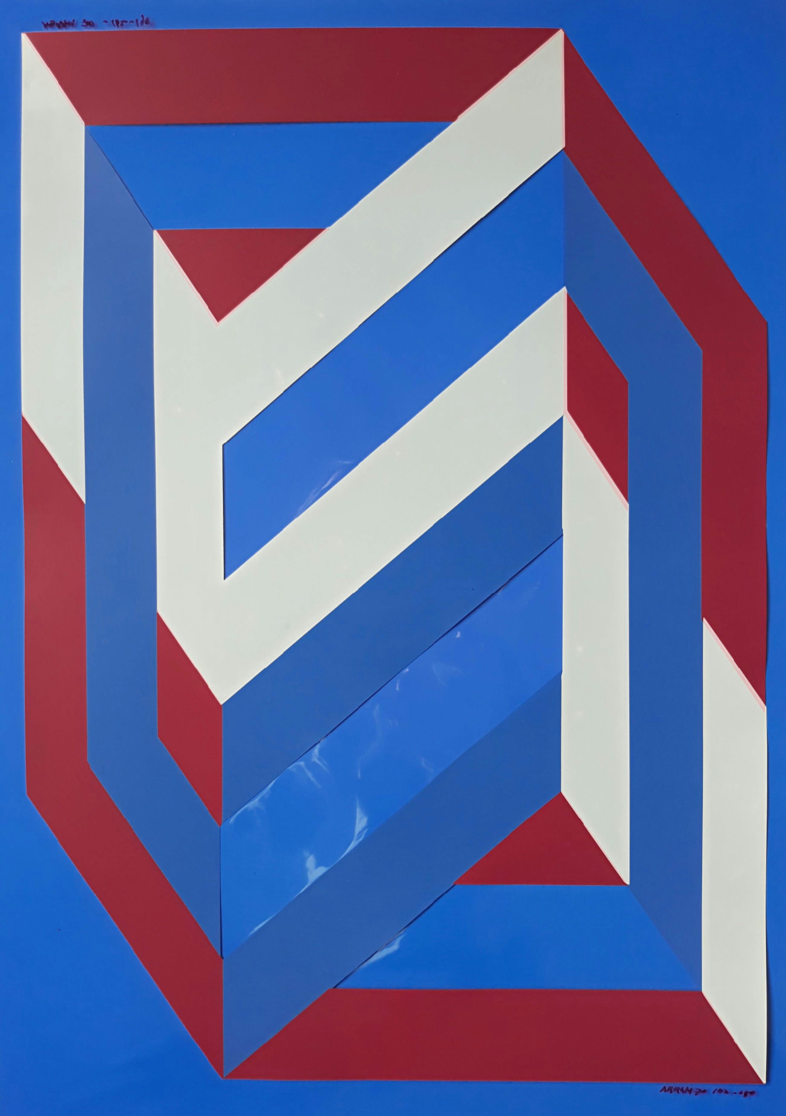 Ronald Abram - Geometrisch abstract, zeefdruk op vinyl kopen? Bied vanaf 50!