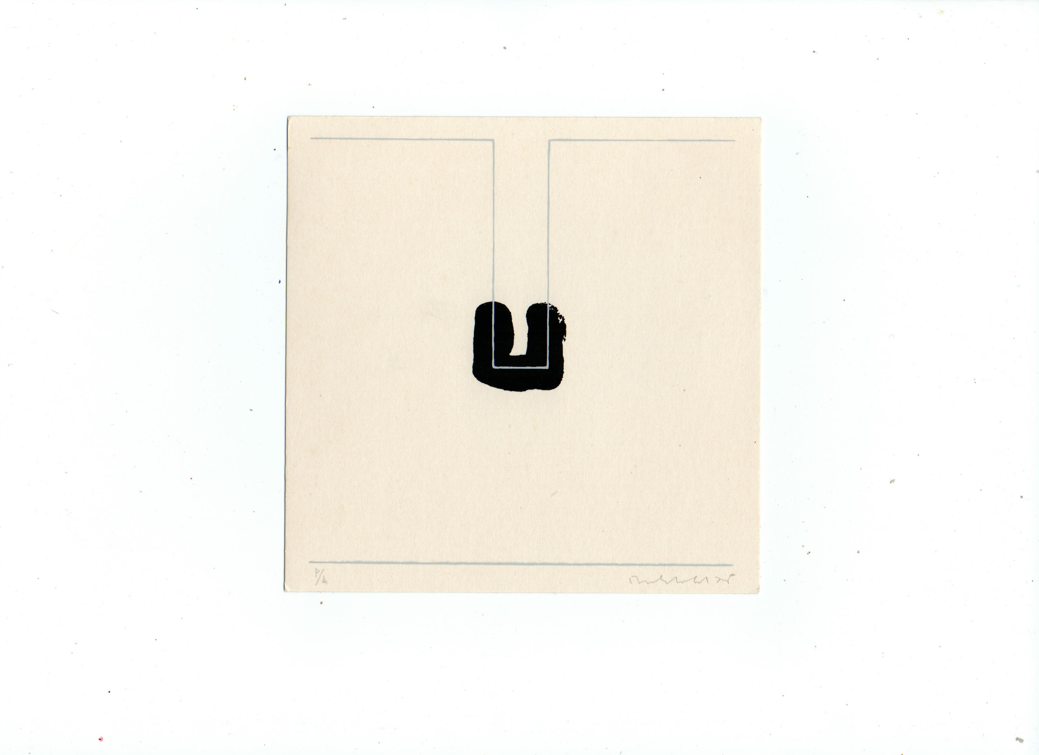 Erwin Bechtold - Zeefdruk - ‘Abstracte compositie’ - handgesigneerd - 1975 kopen? Bied vanaf 30!
