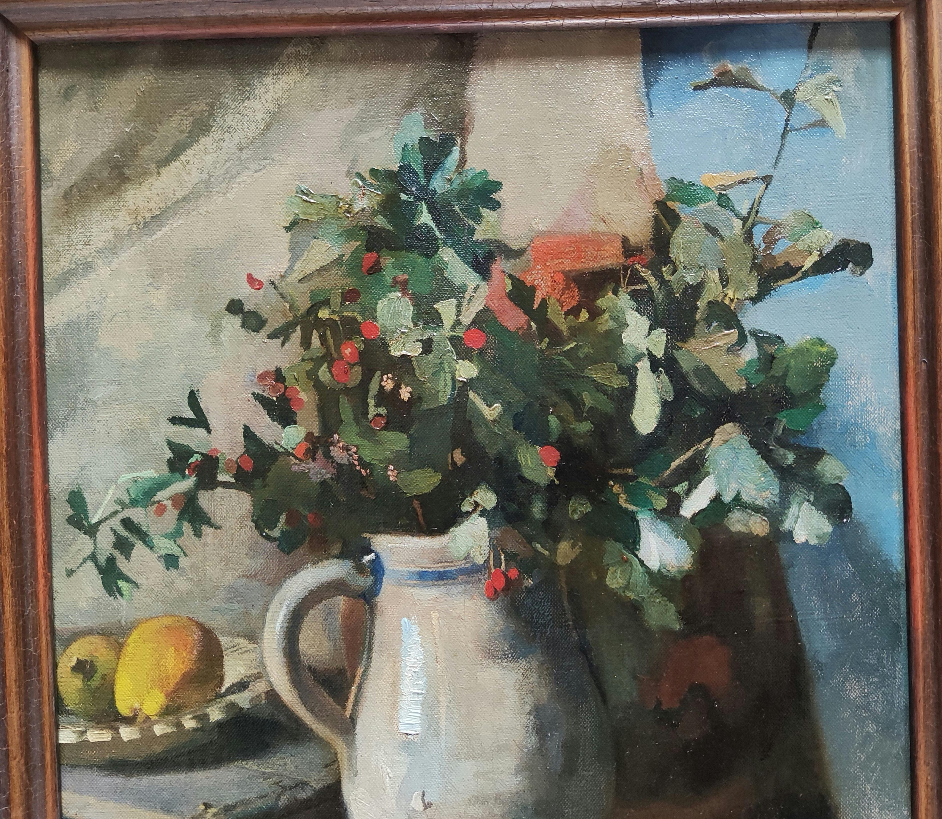 Henri Frederic Boot - Bloemen in aardewerk kan en een schaal met fruit kopen? Bied vanaf 350!