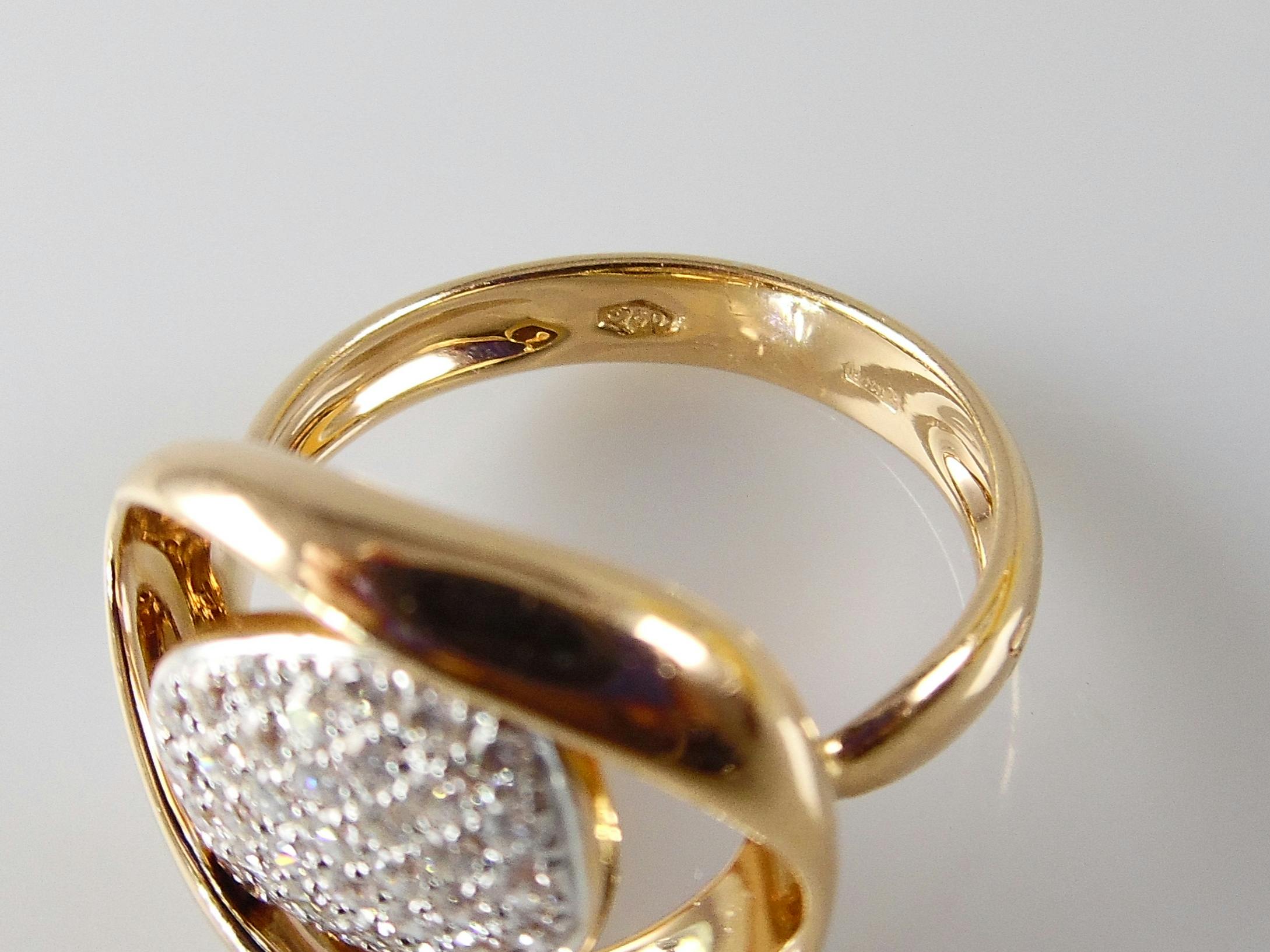 18k roségouden ring met 0.43 ct F-VVS diamanten - ringmaat 17,25 mm (54) kopen? Bied vanaf 450!