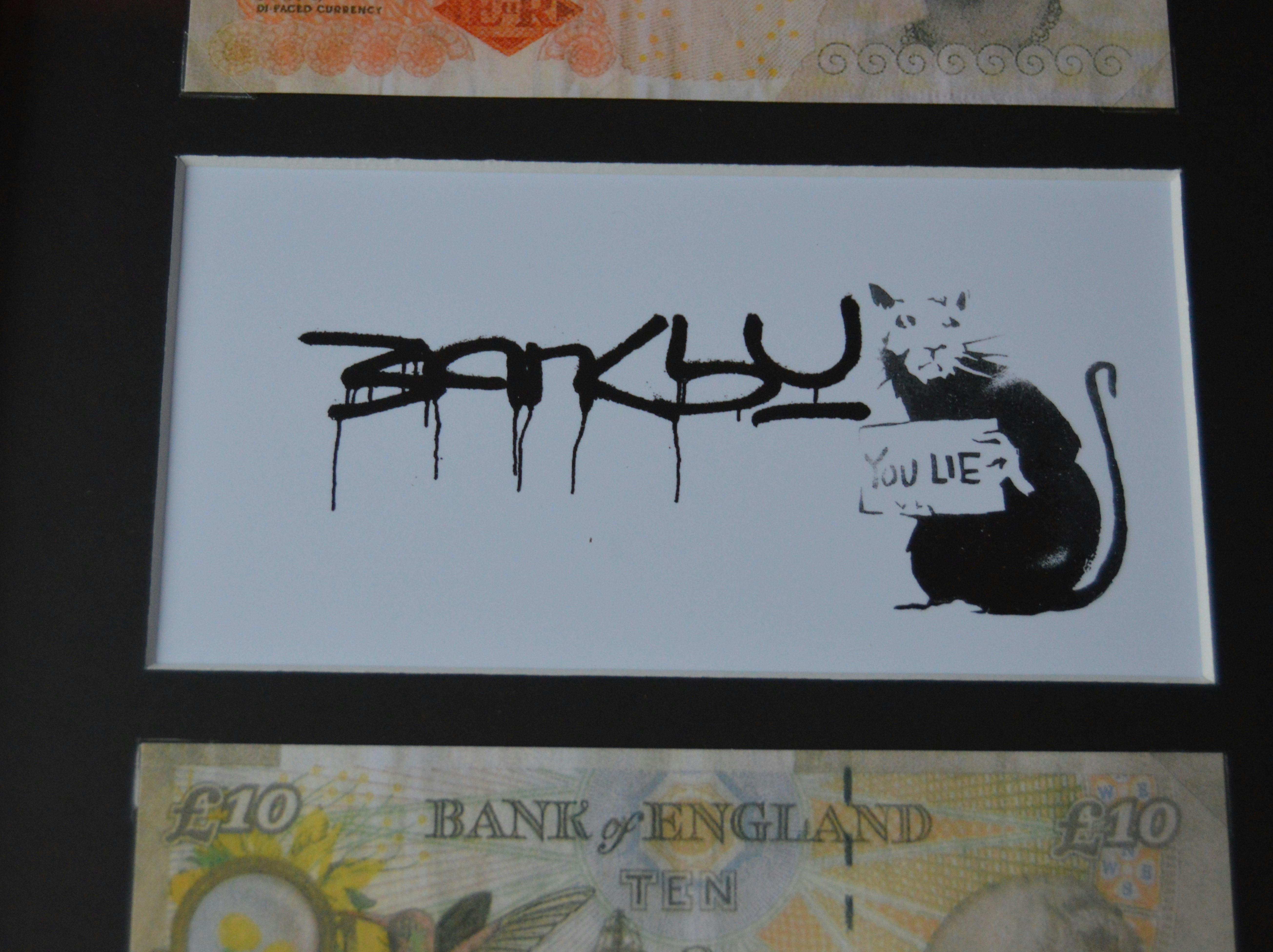 Banksy - Di-Faced Tenner 2x en muis met you lie! kopen? Bied vanaf 1!