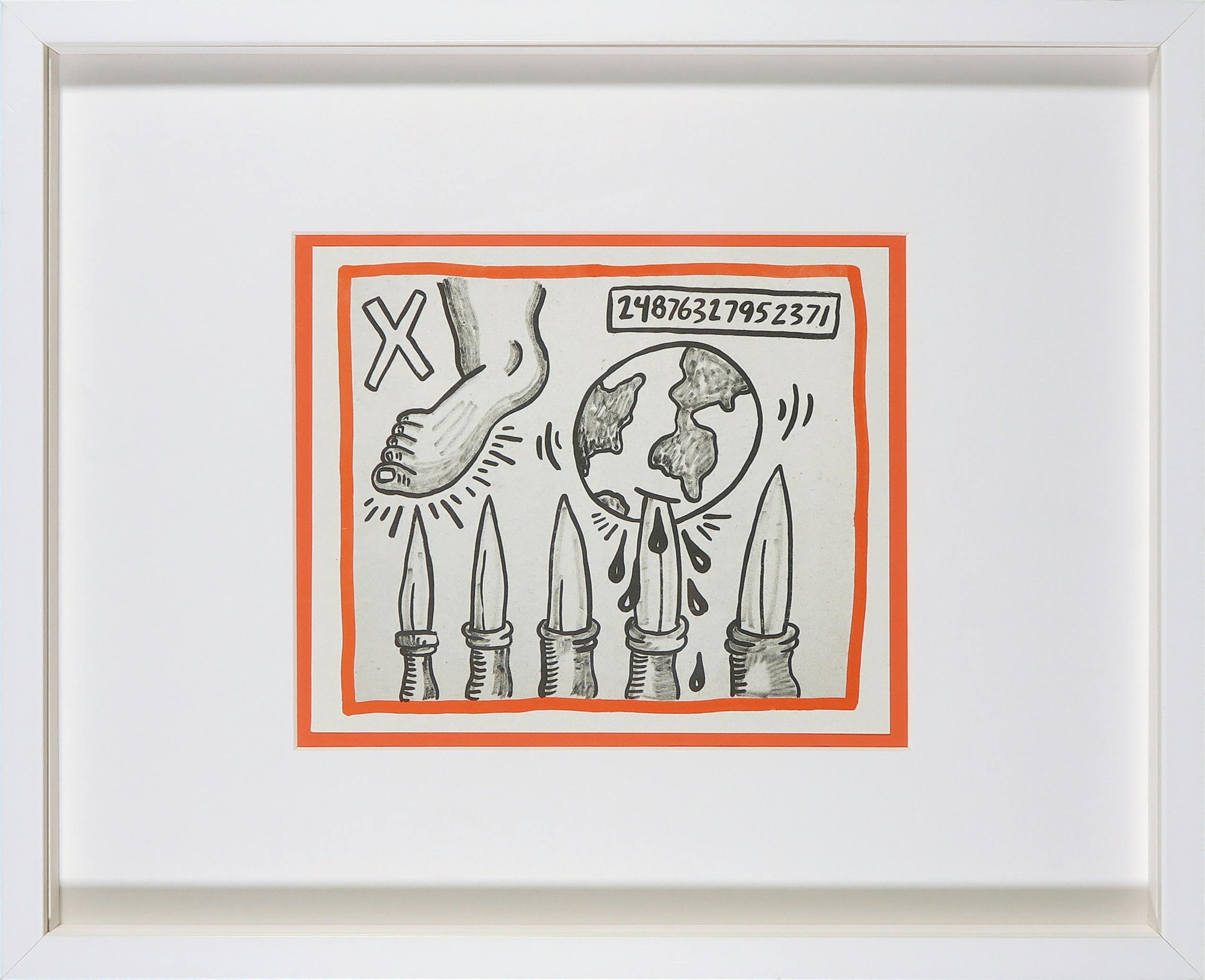 Keith Haring - Zeldzame litho uit het portfolio Against all odds - Ingelijst kopen? Bied vanaf 117!